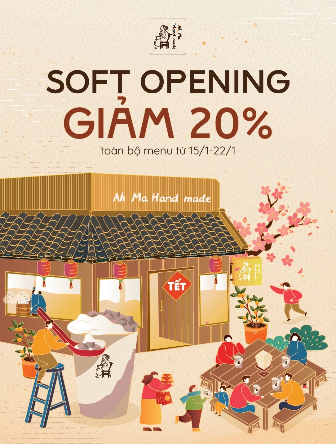 XIN CHÀO PHẠM NGỌC THẠCH | AH MA HAND MADE GIẢM 20% TOÀN BỘ MENU NHÂN DỊP SOFT OPENING